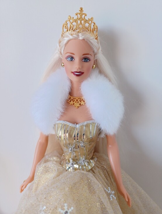 Barbie Other - Celebration Barbie Special 2000 Edition Gold Dress With Stand‎ And Ornament Toy
